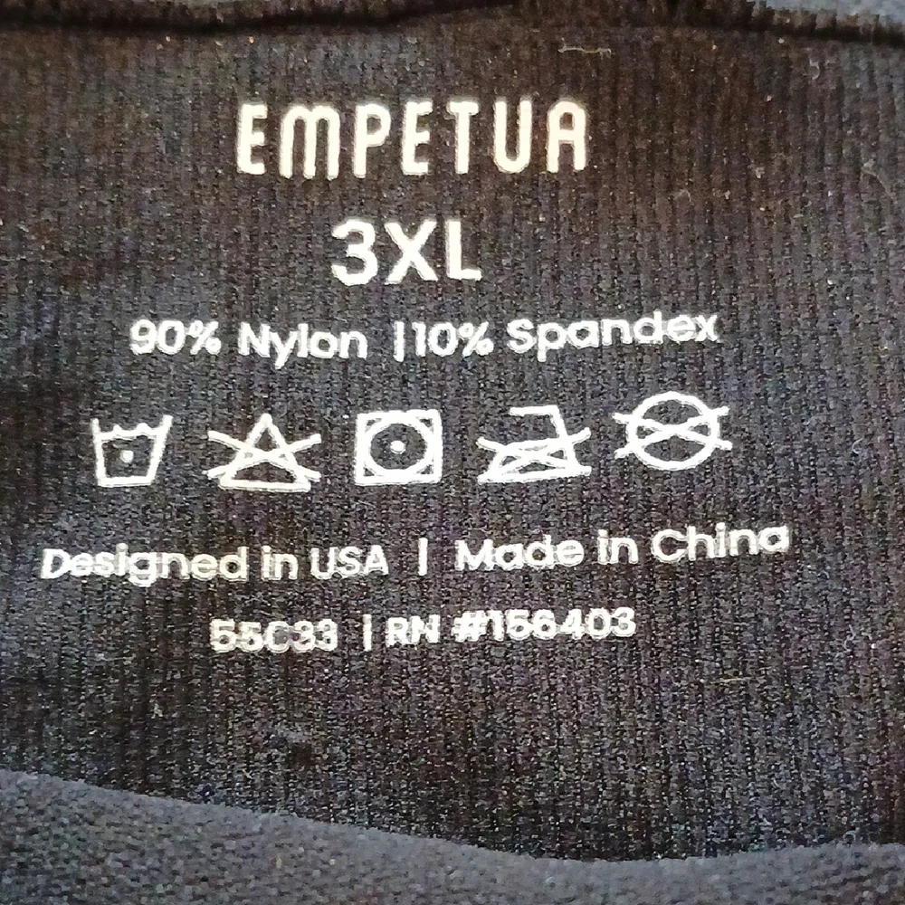 Empetua Black High-Waisted Shaper Shorts Women's 3XL